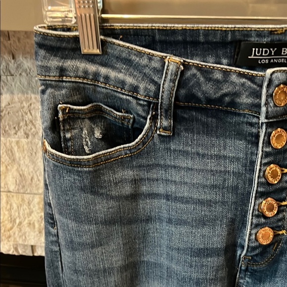 Judy Blue Blue Distressed Skinny Jeans size 28 - Picture 5 of 15